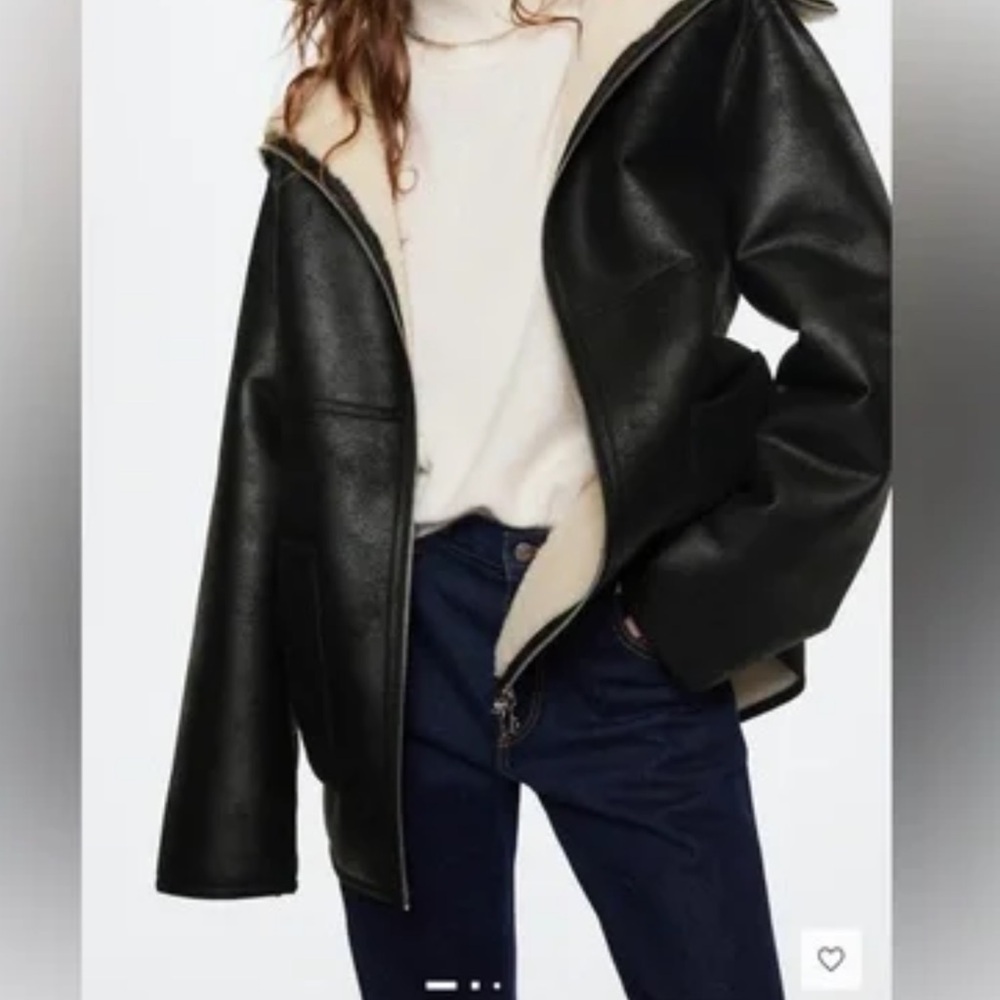 Mango faux shearling jacket